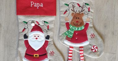 Chaussette de Noël brodée|personnalisée