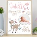 Affiche de naissance avec photo