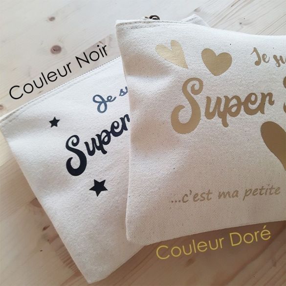 Pochette coton personnalisable pour super marraine