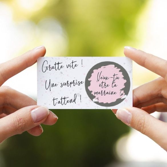 Minis pochettes surprise pour futur parrain et future marraine