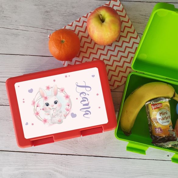 Boîte à goûter personnalisée Lapine