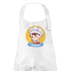 Tablier cuisine enfant personnalisé Kawaii Garçon