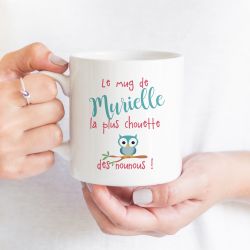 Mug personnalisable recto de la plus chouette des nounous