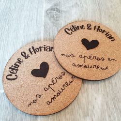 2 Dessous de verre personnalisés