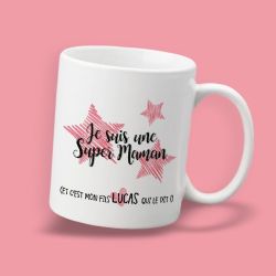 Mug personnalisable recto Super maman