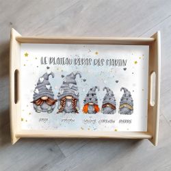 Plateau personnalisé famille Gnomes