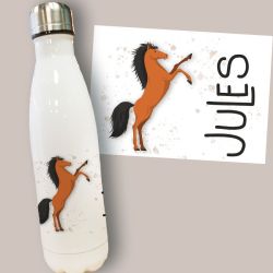 Gourde ou bouteille personnalisée pour enfant Cheval