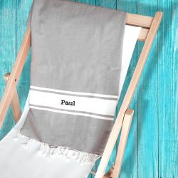 Grande fouta brodée couleur Jaune