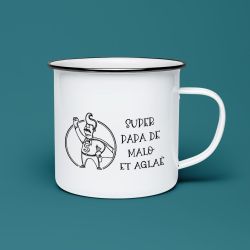 Tasse émaillée Super papa