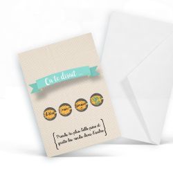 Mini carte à gratter pour une demande aux témoins originale