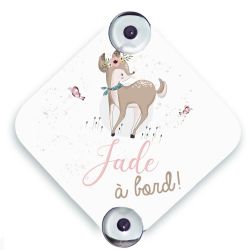 Plaque voiture personnalisée Bébé à bord - Daim