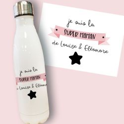 Gourde ou bouteille personnalisée Super Maman
